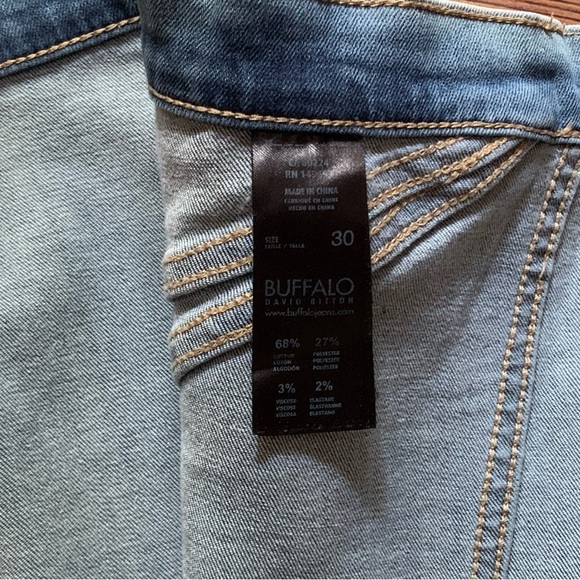 Buffalo David Bitton Light Blue A-Line Skirt Size 30 Full Zip Skater Skirt - Picture 4 of 10
